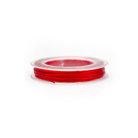 Gumidamil, szálas, piros, 0,8 mm (kb. 10 m)