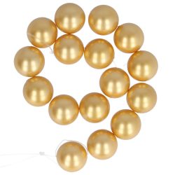   Shell pearl alapanyagszál, sötétsárga, golyós, 12 mm, 19 cm
